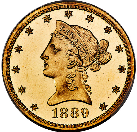 Picture of 1889 LIBERTY HEAD $10 PR66 RAWCAM