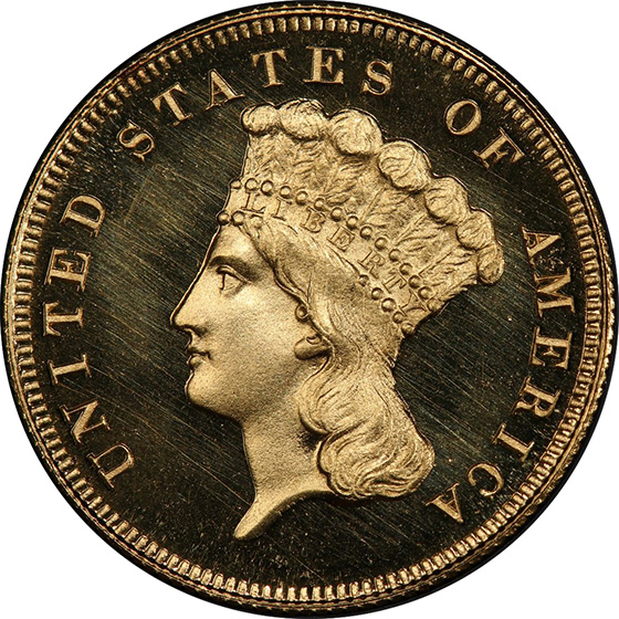 Picture of 1863 INDIAN PRINCESS $3 PR66 DCAM