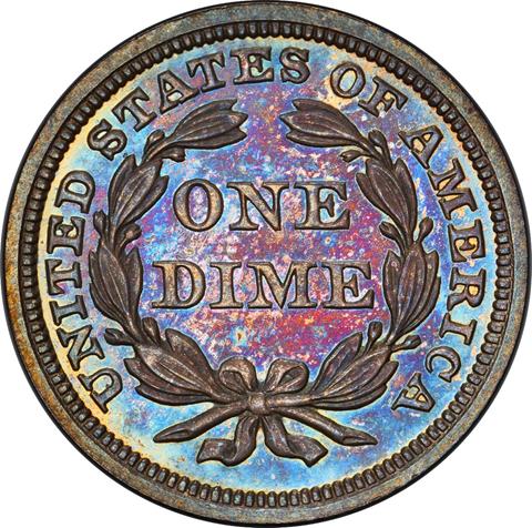 1849 LIBERTY SEATED 10C PR66