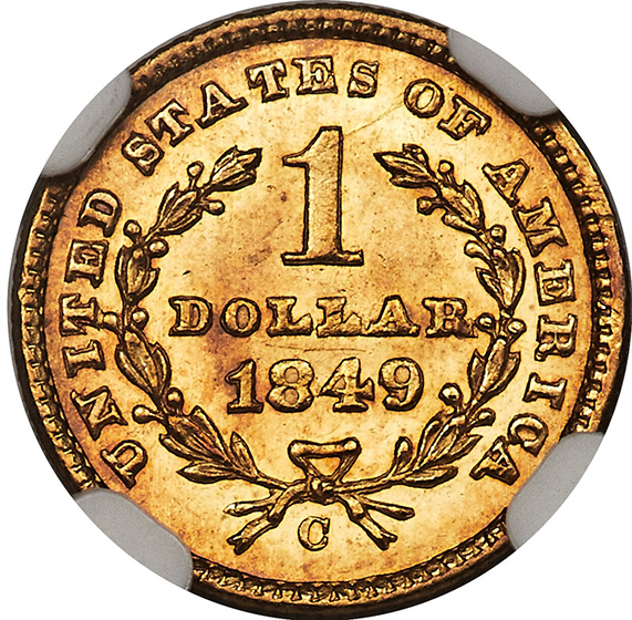 Picture of 1849-C GOLD G$1 MS64
