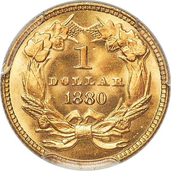 1880 GOLD G$1 MS68+