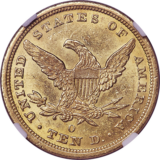 Picture of 1843-O LIBERTY HEAD $10 MS63