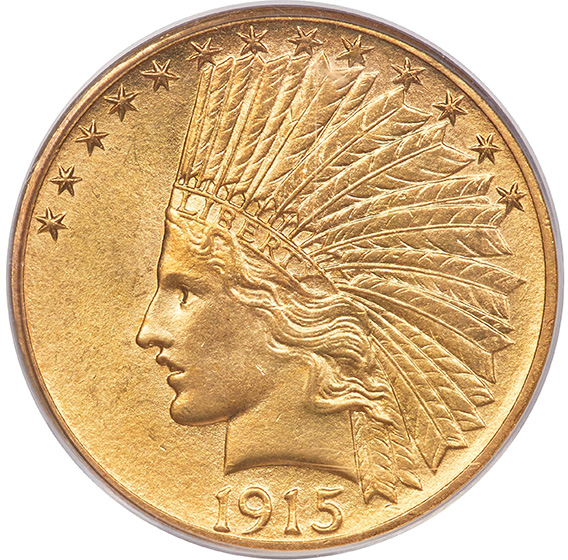 Picture of 1915-S INDIAN $10 MS65