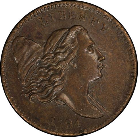 1794 LIBERTY CAP 1/2 MS62 BN
