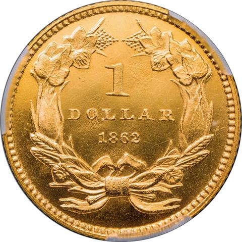 Picture of 1862 GOLD G$1 PR65 DCAM