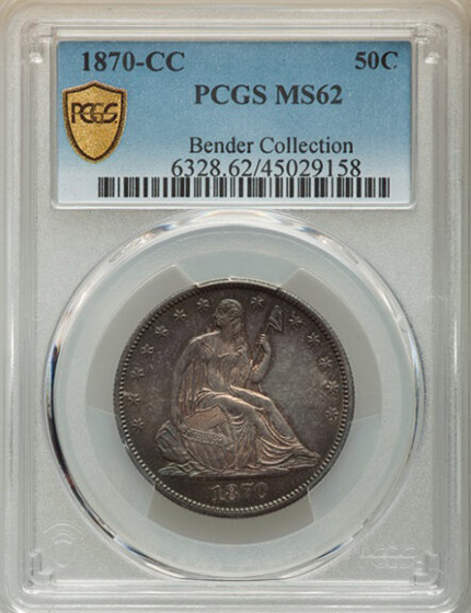 Picture of 1870-CC LIBERTY SEATED 50C MS62