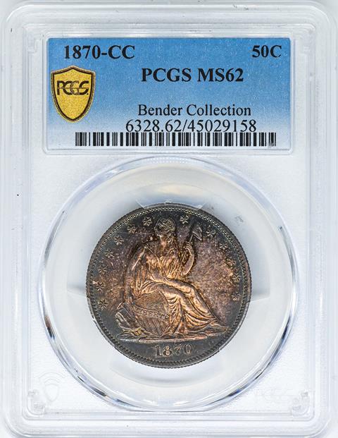 Picture of 1870-CC LIBERTY SEATED 50C MS62