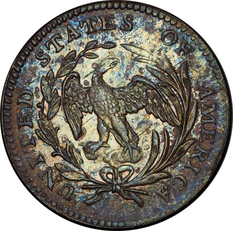 1797 DRAPED BUST H10C MS66