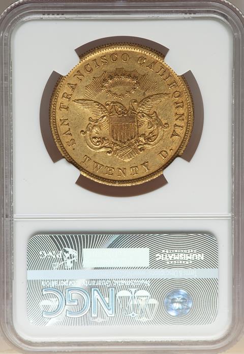 Picture of 1853 MOFFAT $20 MS60