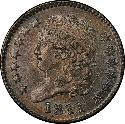 Picture of 1811 CLASSIC HEAD 1/2C MS62 BN