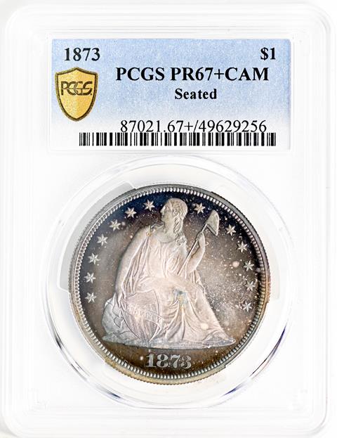 Picture of 1873 LIBERTY SEATED S$1 PR67 CAM