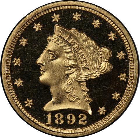 Picture of 1892 LIBERTY HEAD $2.5 PR66 DCAM