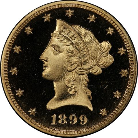 Picture of 1899 LIBERTY HEAD $10 PR66 DCAM