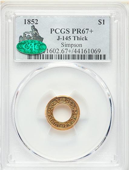 Picture of 1852 RING $1 PR67
