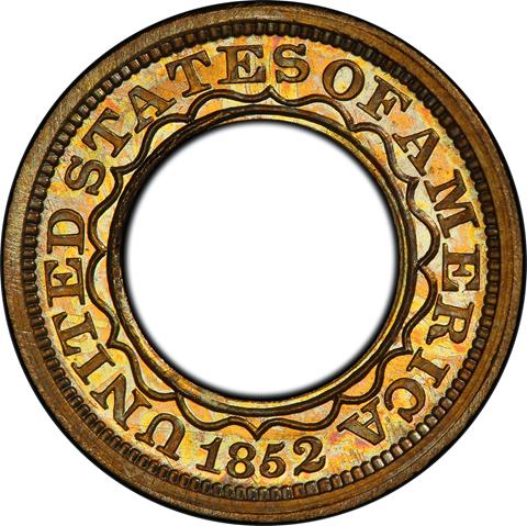 1852 RING $1 PR67