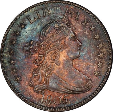 Picture of 1805 DRAPED BUST 25C MS65