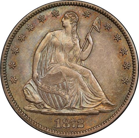 Picture of 1872-CC LIBERTY SEATED 50C MS63