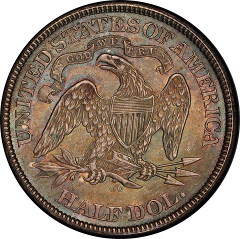 1874-CC LIBERTY SEATED 50C MS64