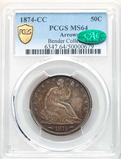 Picture of 1874-CC LIBERTY SEATED 50C MS64