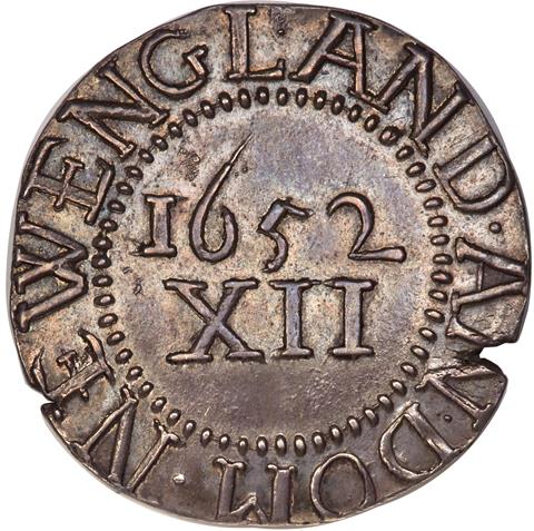 Picture of 1652 PINE TREE SHILLING MS62