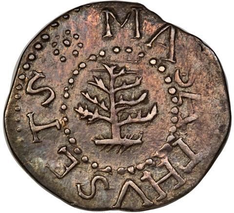 1652 PINE TREE THREEPENCE MS62