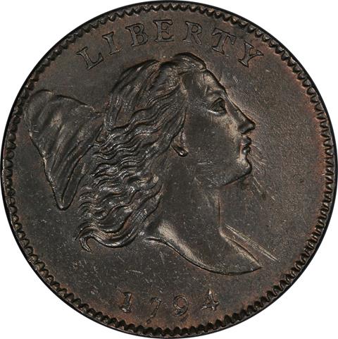 Picture of 1794 LIBERTY CAP 1/2 MS63 BN
