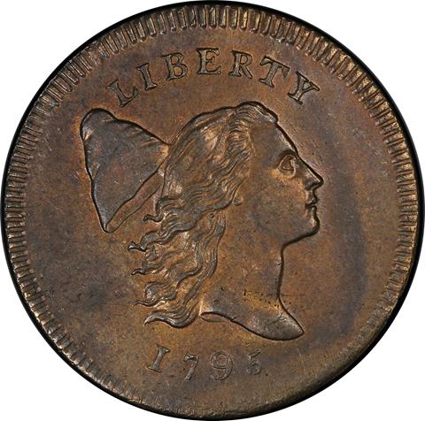 Picture of 1795 LIBERTY CAP 1/2 MS63 BN