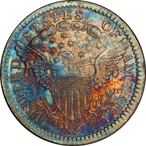 1800 DRAPED BUST H10C MS64