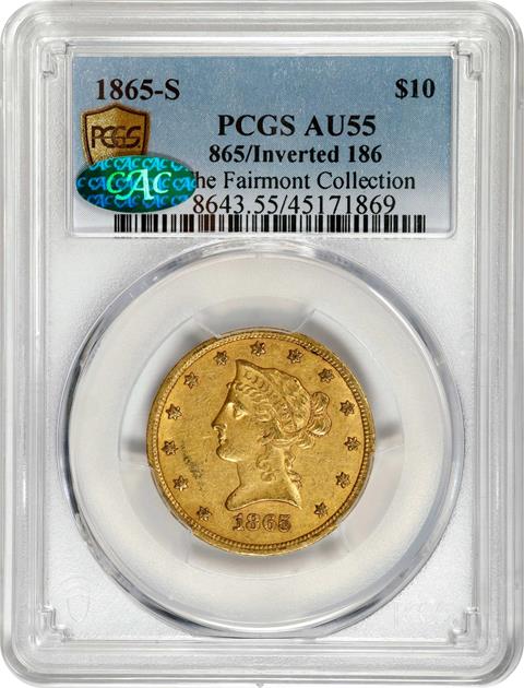 Picture of 1865/INV 186-S LIBERTY HEAD $10 MS55