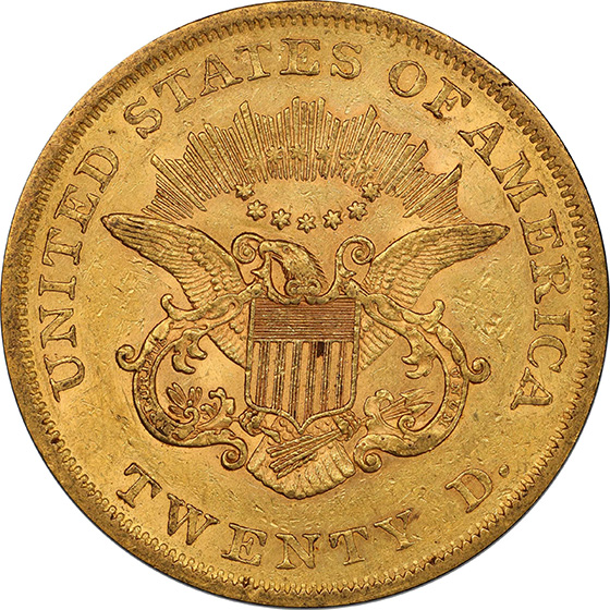 Picture of 1862 LIBERTY HEAD $20 MS58