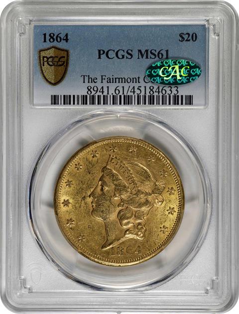 Picture of 1864 LIBERTY HEAD $20 MS61