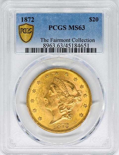 Picture of 1872 LIBERTY HEAD $20 MS63