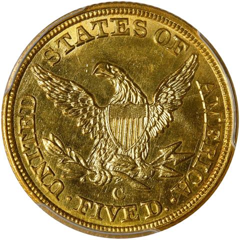 1844-C LIBERTY $5 MS62+