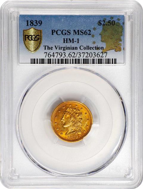 Picture of 1839 CLASSIC HEAD $2.5 MS62