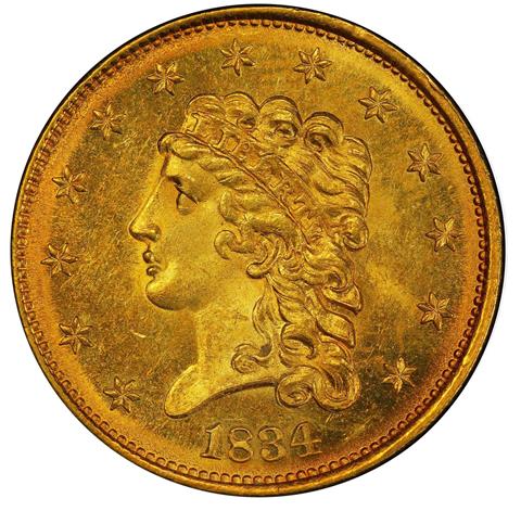 1854 LIBERTY HEAD $10 MS62+