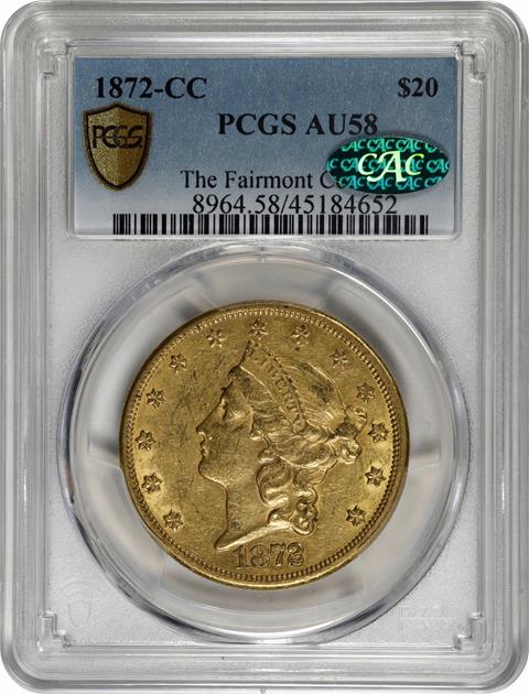 Picture of 1872-CC LIBERTY HEAD $20 MS58