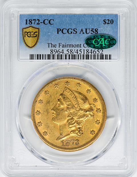 Picture of 1872-CC LIBERTY HEAD $20 MS58