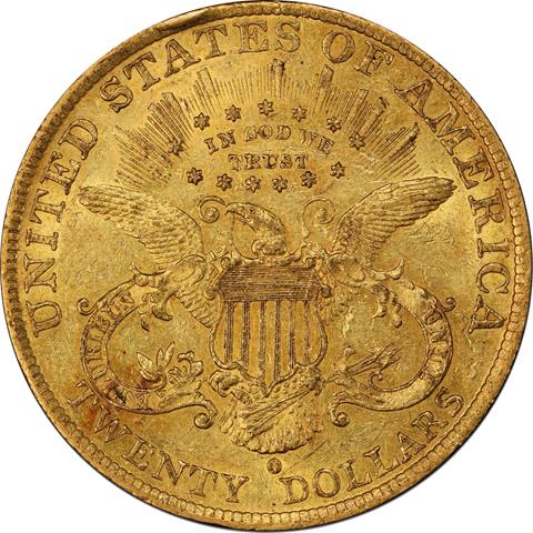 Picture of 1879-O LIBERTY HEAD $20 MS53