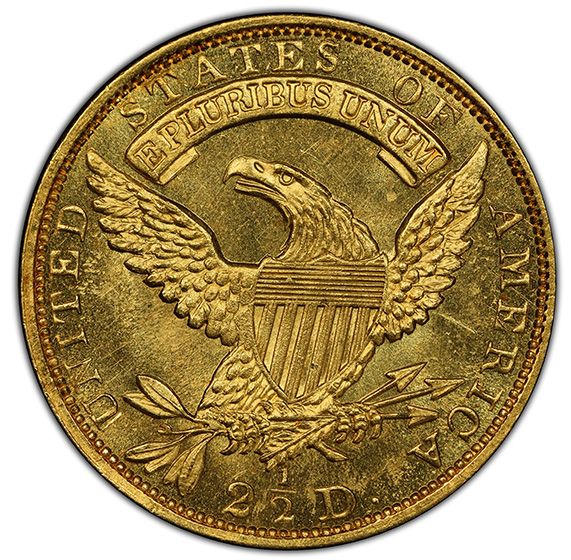 1830 CAPPED BUST $2.5 MS66+