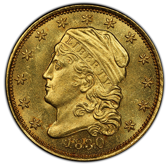 Picture of 1830 CAPPED BUST $2.5 MS66+