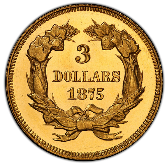 1875 INDIAN PRINCESS $3 PR65 DCAM