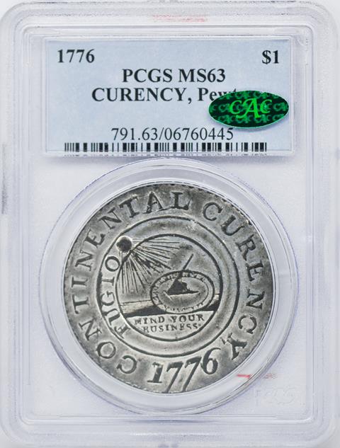Picture of 1776 CONTINENTAL $1 MS63