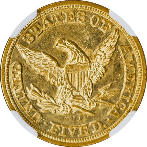 1849-D LIBERTY $5 MS62