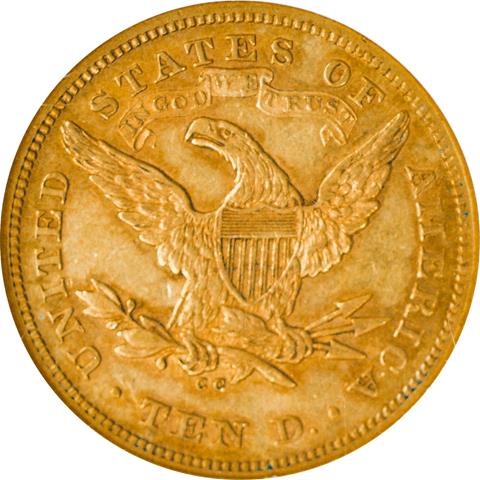 Picture of 1871-CC LIBERTY HEAD $10 MS58