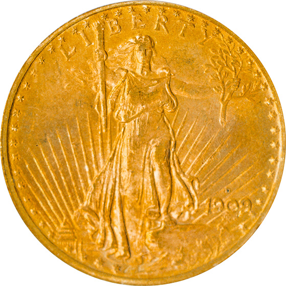 Picture of 1909-D ST. GAUDENS $20 MS65