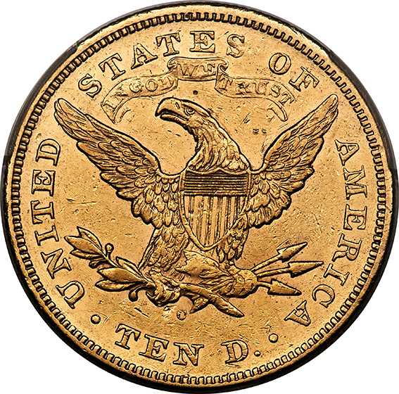 Picture of 1870-CC LIBERTY HEAD $10 MS53