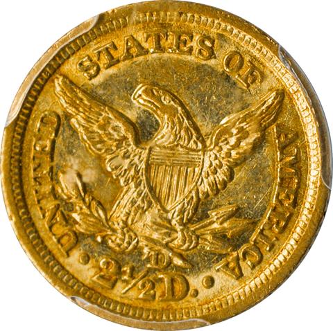 1846-D LIBERTY HEAD $2.5 MS61