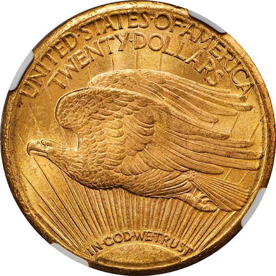 1924-S ST. GAUDENS $20 MS65