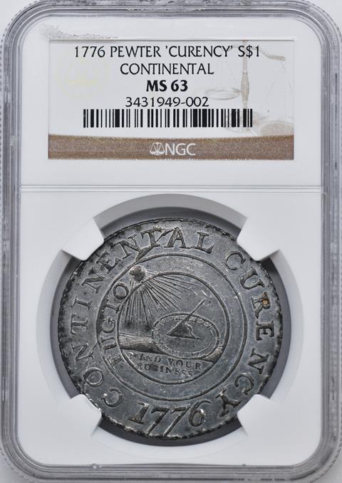 Picture of 1776 CONTINENTAL $1 MS63