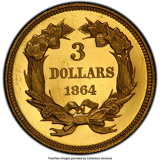 Picture of 1864 INDIAN PRINCESS $3 PR65 DCAM